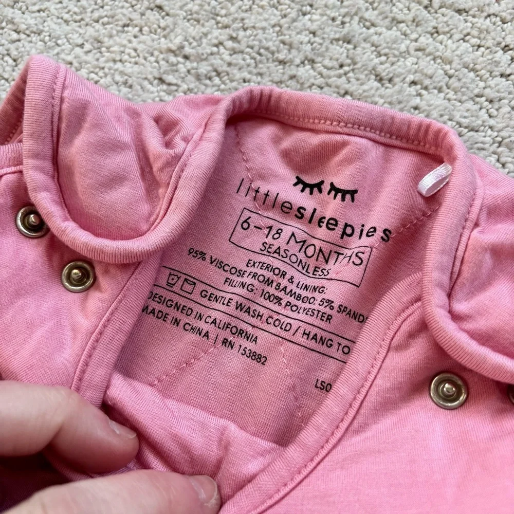 Little Sleepies Pink baby seasonless bamboo sleep sack